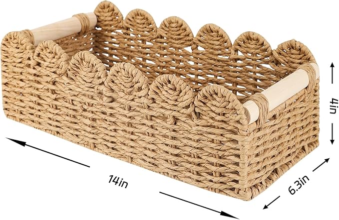 Toilet Paper Storage Baskets, Basket for Bathroom Organizers and Accessories, Decor for Toilet Tanking and Shelves