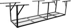2 X 8 FT Garage Ceiling Storage Racks, Heavy Duty Overhead Garage Storages Rack with Adjustable Hight, Metal Hanging Garages Storage Rack with Support Rod, 22''- 40" Adjustable, 450 LBS (Black, 2x8FT)