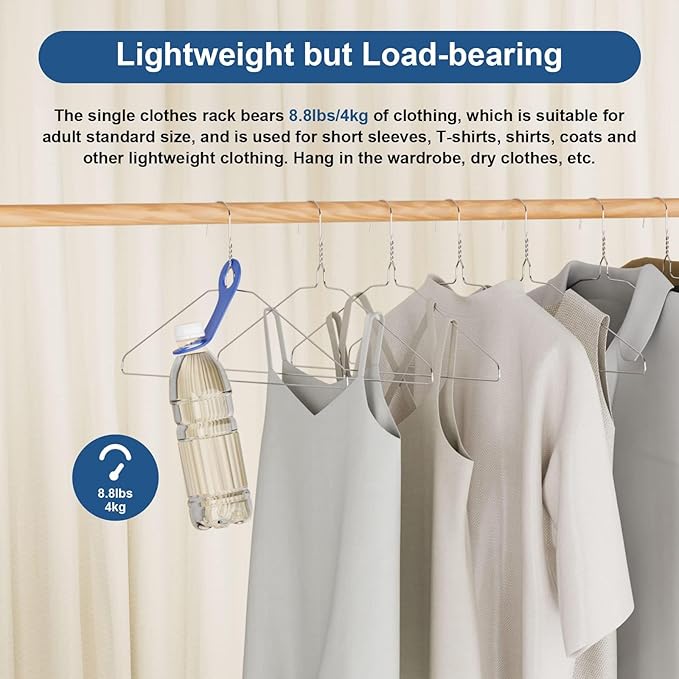 SPECILITE Wire Metal Clothes Hangers Bulk 150 Pack for Standard Size Suits, Coats, Shirts, Pants, Skirts, Space Saving, Non Slip,16 Inch 12 Gauge Ultra Thin, Silver