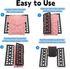 For Kids Ages 1–7 (Up to 48″/120cm) – Mini Kids Clothes Folding Board, Shirt Folder, Compact Laundry Organizer for Small Sizes, Portable Clothes Folder (Black)