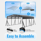 20X20FT Heavy Duty Carport, Metal Carport with Reinforced Frame & Side Support Poles for All-Weather, Large Outdoor Car Port Suitable for Parking Pickup, Boat, Car, and Tractor