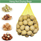100Pcs Reusable Produce Plastic Mesh Bag,20 Inch Seafood Boil Bags，Kitchen Organizer Produce Packaging Supplies Net，Vegetable and Fruit Seafood Plastic Mesh Strap Storage Bag (Green)