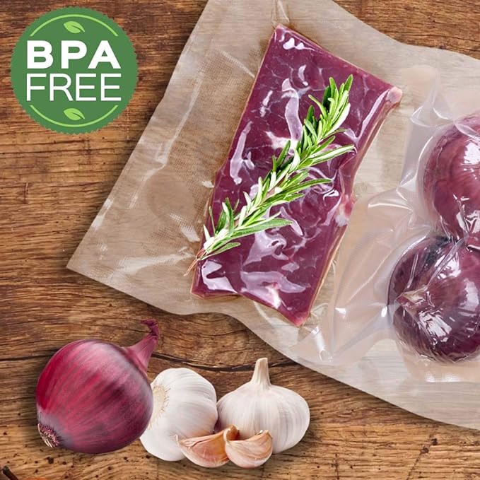 MakMeFre 6 Pack 8"x20'(3Rolls) and 11"x20' (3Rolls) Vacuum Sealer Bags Rolls for Food,Commercial Grade, BPA Free,Puncture Prevention,Great for Sous Vide Cooking