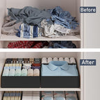 DIMJ Drawer Organizer Clothes Storage- 18 Pack Baby Dresser Organizer for Nursery, Foldable Closet Drawer Organizer Bins for Bedroom Organization, Fabric Storage Dividers for Socks, Underwears, Bras