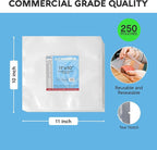 Avid Armor Chamber Vacuum Sealer Bags – Heavy Duty, BPA-Free, Pre-Cut Chamber Vacuum Bags for Food Preservation, Freezer Storage, Sous Vide and more, 250/Pack (11x10) – Multi-Use Vacuum Bags