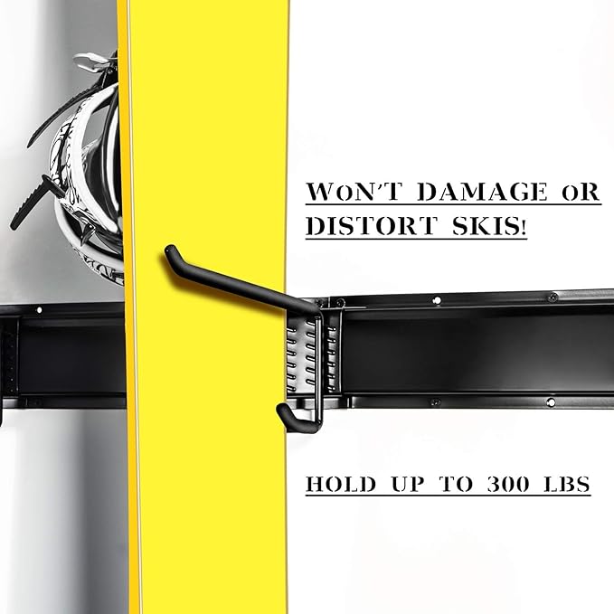 WALMANN Wall Mount Tool Organizer, Mop and Broom Holder, Garage Tools Storage Rack, Heavy Duty Garden Tool Storage Rack, Holds Up to 300 lbs (Pack of 2)
