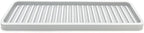 Happitasa Silicone Kitchen Sink Organizer Tray, Sponge Holder and Countertop Protector | Bathroom and Kitchen Soap Dish and Dispenser Tray (Light Grey, 12"x4")