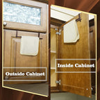 2 Pack Towel Rack for Cabinet, Over Cabinet Bar, Strong Steel Towel Holder, 9 Inch for Home Kitchen Bathroom Doors(Bronze)