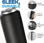 Frost Buddy Universal Can Cooler - Fits All - For Regular 12 & 16 oz or Slim-Size Bottles - Insulated Double-Walled Stainless Steel (Gunmetal Glory)