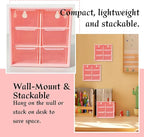Small Drawer Organizer for Desk, 4.7" x 4.7" x 3.8" Small Desktop Organizer with 6 Drawers, Plastic Storage Box for Office, Classroom, Craft and Home Organization