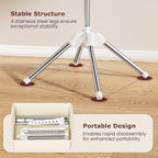 Abiglifty Rotatable and Foldable Clothes Drying Rack, Space Saving Free Standing Laundry Drying Rack for Indoor, Balcony, 1 Layer