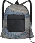 OTraki Laundry Bag Backpack 24x27 Inch Heavy Duty Mesh Laundry Bag Travel Laundry Bags for Dirty with Pocket & Adjustable Shoulder Straps Machine Washable Don't Drying, Melting 140-176℉