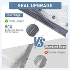 20 Pack Travel Vacuum Storage Bags with Rechargeable Electric Pump, Compression Packing Seal Bag for Luggage, 5 Small + 5 Medium + 5 Large + 5 Jumbo Space Saver Bags for Clothing Travel