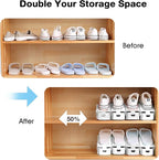 Neprock Shoes Organizer for Closet, Shoe Rack Organizador De Zapatos for Closet Organization, Shoe Slots Organizer Shoe Storage Shoe Holder Space Saver for Entryway(36-Pack)(White)