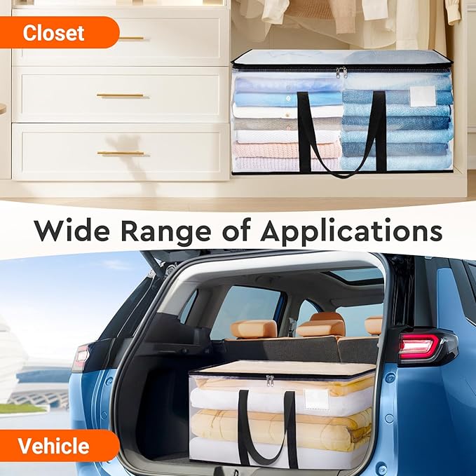 BlissTotes Moving Bags, 76L 10-Pack Storage Bags, Moving Box Heavy Duty Extra Large, Moving Totes with Zipper, Reinforced Handles Boxes for Packaging Moving, Decorative Wreath Storage