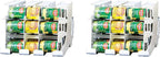 FIFO Can Tracker 2-Pack - 3-Tier Rotating Food Can Organizer for Pantry, Expandable Soda Can Storage for Kitchen, Holds 54 Cans of Food or Soda