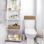 JS HANGER Toilet Paper Storage Basket Set of 2, Over The Tank Holder Organizer, 14.9 Inch Woven Seagrass Wicker Bin for Bathroom Organization