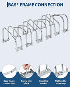 Bike Floor Stand, Freestanding Bike Parking Rack for Garage, Heavy Duty Bicycle Storage Organizer Fit 22-28" Wheels & 2.2" Tire Width,Indoor Outdoor Bike Storage Stand for Home, Apartment, Bike Shop