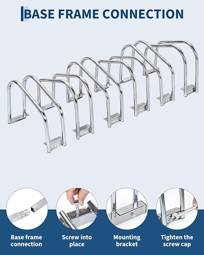 Bike Floor Stand, Freestanding Bike Parking Rack for Garage, Heavy Duty Bicycle Storage Organizer Fit 22-28" Wheels & 2.2" Tire Width,Indoor Outdoor Bike Storage Stand for Home, Apartment, Bike Shop