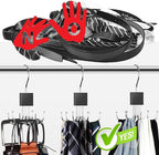 Belt Hanger, 4Pcs Belt Organizer for Closet 360°,Rotatable Max 48 Belt Storage Rack Space Saving Storage Rack for Belt, Bra, Tank Top, Tie, Scarf (2White 2Black)