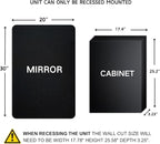 Matt Black Rectangle Recessed Bathroom Medicine Cabinet with Mirror Stainless Steel Metal Framed Rounded Rectangular Bathroom Cabinet with Mirror 20x30''