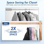 HOUSE DAY White Plastic Hangers 30 Pack, Plastic Clothes Hangers with Built-in Strap Hooks, Space Saving Slim Hanger for Closet Organizers and Storage, Durable Clothing Hanger for Shirts Blouses Tops