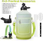 1 Gallon Insulated Water Bottle | Upgraded Thickened Stainless Steel Metal Portable Sports Large Water Jug for Gym and Hiking with Carrier Bag, Handle Strap | BPA-Free 128 oz