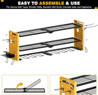 Power Tool Organizer Wall Mount,Cordless Drill Hanger Storage Rack 8 Drill Holder,3 Layers Heavy Duty Power Tool Storage Rack(Yellow)