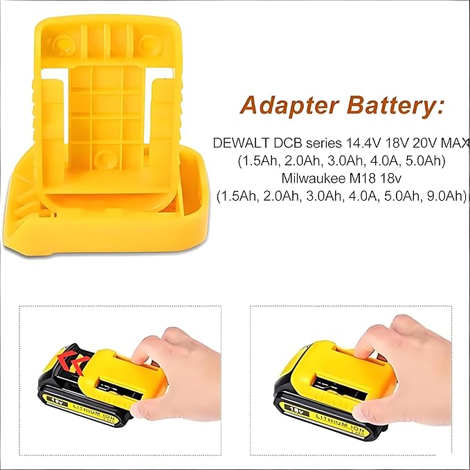 5 Pack Battery Holder 5pc tool holder for Dewalt 20V 60V, Wall Mount Cordless Tool Hanger Organizer Storage Shelf with Screws