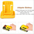 5 Pack Battery Holder 5pc tool holder for Dewalt 20V 60V, Wall Mount Cordless Tool Hanger Organizer Storage Shelf with Screws
