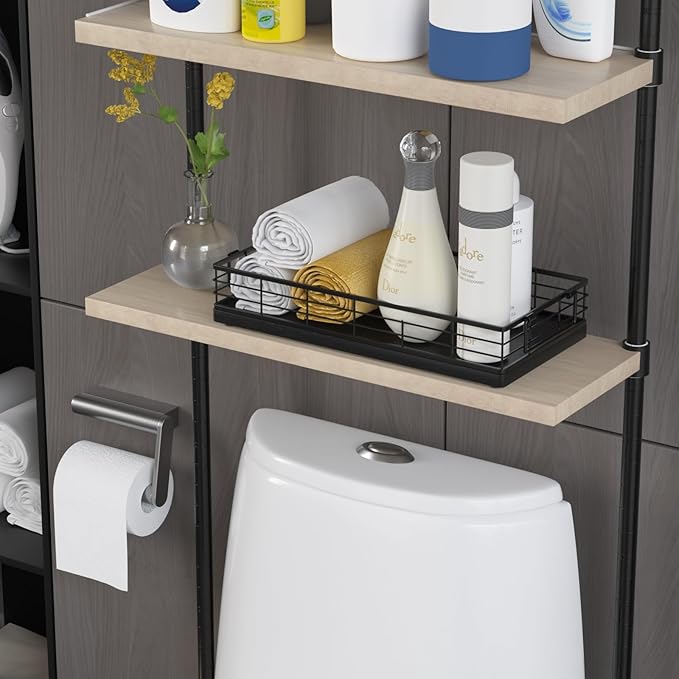 Toilet Paper Basket, 2PCS 13 Inch Bathroom Basket Tank Tray Top Storage Toiletries Organizer for Bathroom, Living Room and Kitchen