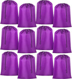 Woanger 12 Pack 28 x 45 Inch Extra Large Laundry Bags Bulk Washable Travel Laundry Bag with Drawstring Closure Large Dirty Clothes Organizer for College Dorm Home Hotel Camping(Purple)