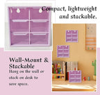 Small Drawer Organizer for Desk, 4.7" x 4.7" x 3.8" Small Desktop Organizer with 6 Drawers, Plastic Storage Box for Office, Classroom, Craft and Home Organization
