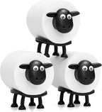 Sheep Toilet Roll Holder - Funny Toilet Paper Holder Free Standing Bathroom Set - 3D Printed Black Sheep Loo Roll Holder - Cute Bathroom Decor - Set of 3