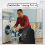 LFH Home Large Premium Cotton Canvas Laundry Bag with Drawstring and Handles Heavy Duty, Multi-Use, and Washable for Home, Travel, College or Storage 24x36 (Pack of 2)-Black