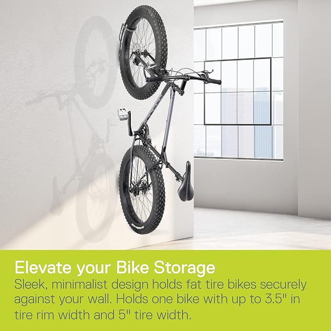 Delta Leonardo Bike Rack Wall Mount Cycle – Elegant Vertical Hanger Hook Design Provides Easy Bicycle Storage Access – Hassle-Free Installation – Vertical Mount Holds Up to 40 lbs