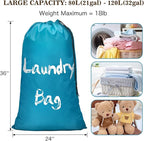 2 Pack XL Travel Laundry Bags for Dirty Clothes - Extra Large Heavy Duty Drawstring Laundry Bag Holds 4 Loads - Cruise Ship, Camping, Road Trip, Vacation Essentials Must Haves 2025 2026