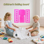 For Kids Ages 1–7 (Up to 48″/120cm) – Mini Kids Clothes Folding Board, Shirt Folder, Compact Laundry Organizer for Small Sizes, Portable Clothes Folder (Magenta)