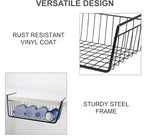 Under Shelf Basket Undershelf Storage Basket Pantry Shelf Organizer Metal Under Cabinet Shelf Hanging Storage Bin Slides Cabinet Shelves for Kitchen Pantry Storage Space Saving