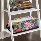 Toilet Paper Basket Foldable Organizer Multi-functional Storage Bin Office Organization Fabric Basket with Handles for Bathroom Kitchen Living Room Decor, Boho Flower Print