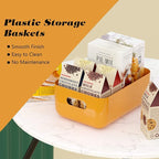 OWill 12 PCS Plastic Storage Bins and Baskets for Efficient Home Classroom Organization Small Containers in Multicolour for Kitchen, Cupboard box, and Bathroom Organizer on Shelves and Tubs
