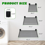 Wall Mounted Drying Rack, 28 Inches Wall Laundry Drying Rack Collapsible Indoor Clothes Drying Rack for Hanging Clothes