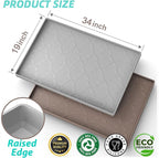 SIKADEER 34" x 19" Under Sink Mat Waterproof, Silicone Mat Kitchen Drawer Shelf and Cabinet Liner, Sink Protector for Kitchen Organizers and Storage, Boot Tray Pet Food Mats