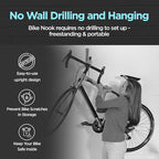 Bike Nook Pro & Vertical Storage Rack With Connector (2 Pack), The Original Vertical Bicycle Floor Stand for Garage, Indoor and Outdoor Storage, Perfect Bike Accessories for Small Spaces