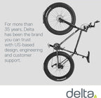 Delta Leonardo Bike Rack Wall Mount Cycle – Elegant Vertical Hanger Hook Design Provides Easy Bicycle Storage Access – Hassle-Free Installation – Vertical Mount Holds Up to 40 lbs