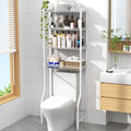 EAGMAK 4 Tier Over The Toilet Storage Rack, Bathroom Organizers and Storage Over Toilet with Adjustable Shelf and Basket, Above Toilet Storage Bathroom Cabinet for Small Space (White)