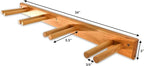 StoreYourBoard Timber Ski Wall Rack, 4 Pairs of Skis Storage, Wood Home and Garage Mount System, Natural Wood