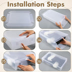 Sintuff 8 Pack Large Boot Storage Boxes with Lids for Tall Boots 20.5" x 11.8" x 4.5" Stackable Clear Plastic Shoe Organizer Container Space-saving Shoe Storage Box for Sneakers and High Heels