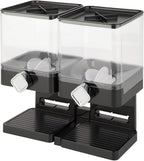 Honey-Can-Do Zevro Compact Dry Food Dispenser, Dual Control, Black/Chrome