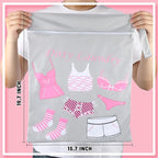 Shappy 2 Pcs Large Travel Laundry Bag Washable Waterproof Wet Dry Large Dirty Clothes Bag Bathing Workout(Dress Style)